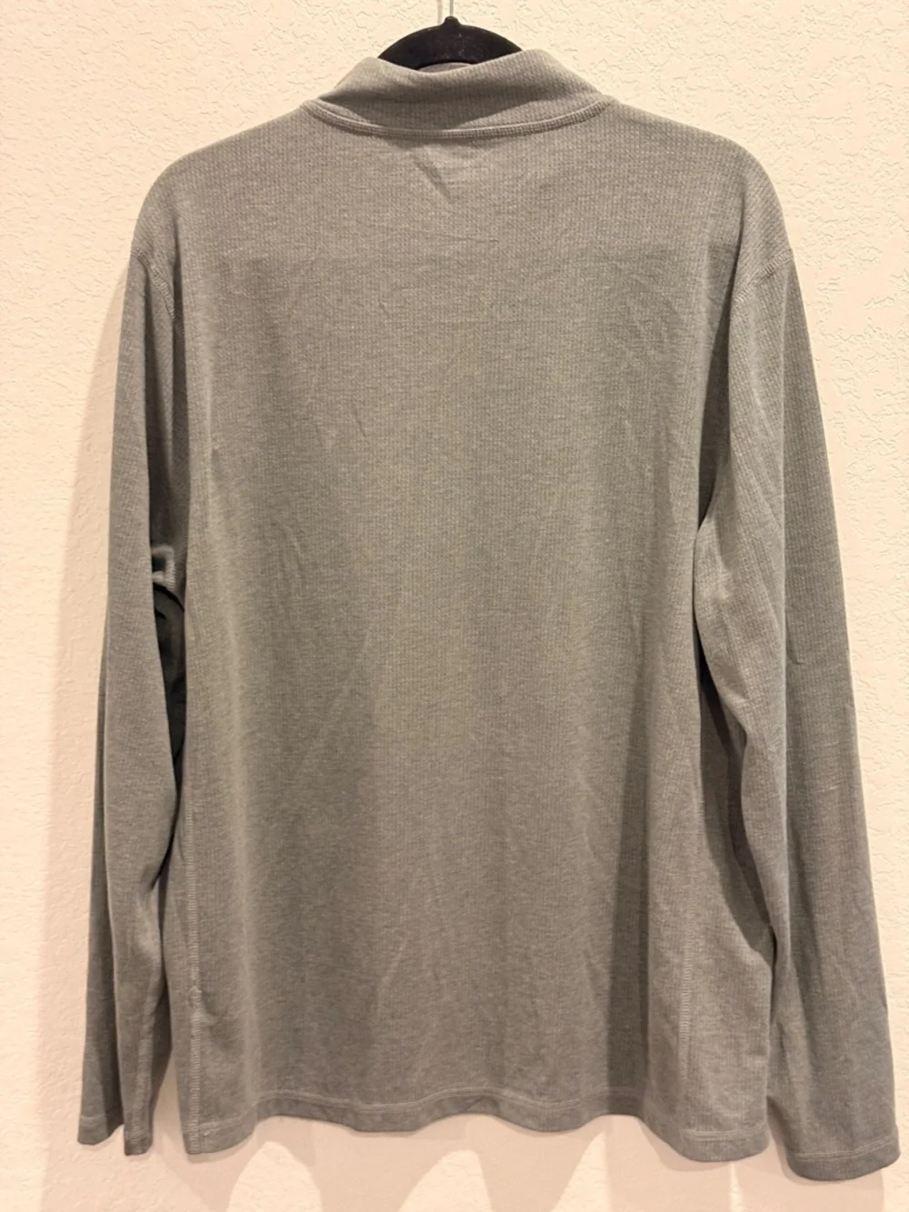 J. Crew Performance Heathered Light Gray Quarter-Zip Pullover